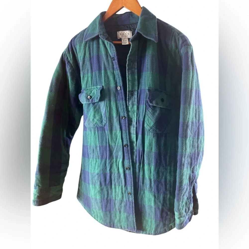 Vintage Mens Store At Sears Lined Flannel Jacket Men's Medium Tall Faded - Picture 7 of 8